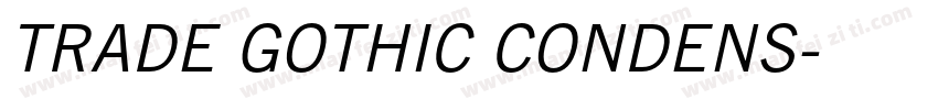 TRADE GOTHIC CONDENS字体转换